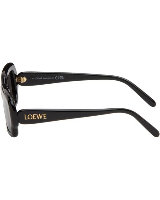 Loewe Black Rectangular Slim Sunglasses for men