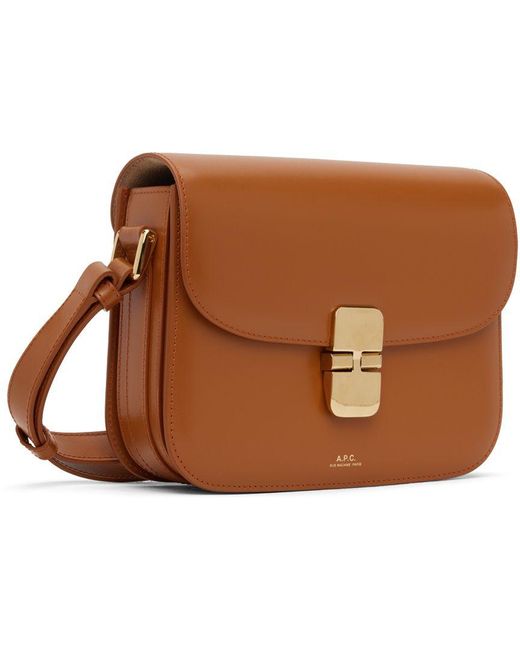 A.P.C. . Tan Grace Small Bag in Black Lyst