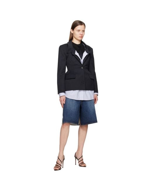Pushbutton Blue Hybrid Regular Skort