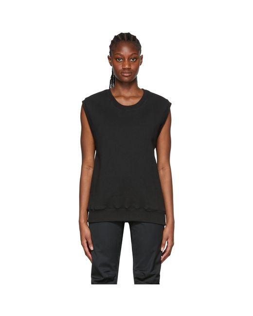 Pull molletonné noir en coton GR10K en coloris Black