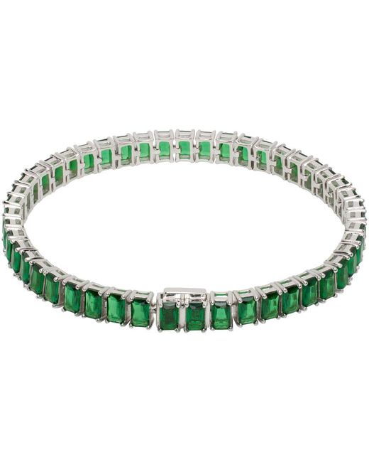 Bracelet de tennis argenté et vert Hatton Labs pour homme en coloris Green