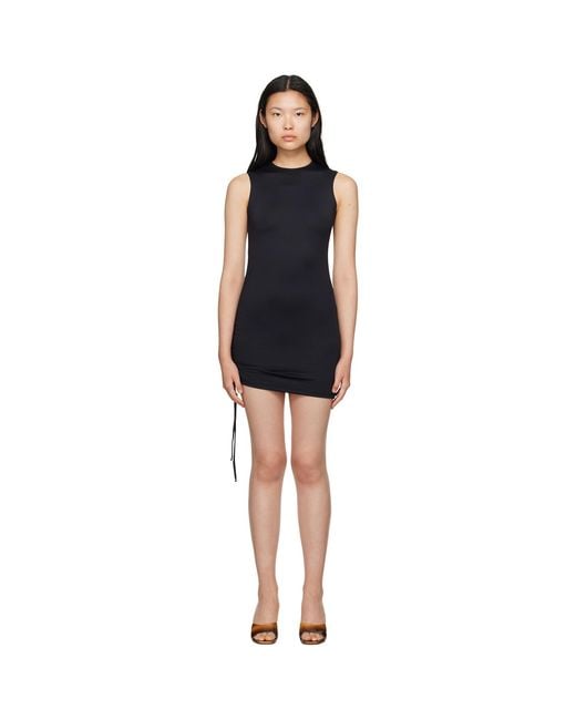 BINYA Black Drawstring Minidress