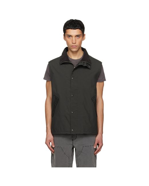Nanamica Black Khaki 2L Pertex Unlimited Field Vest for men