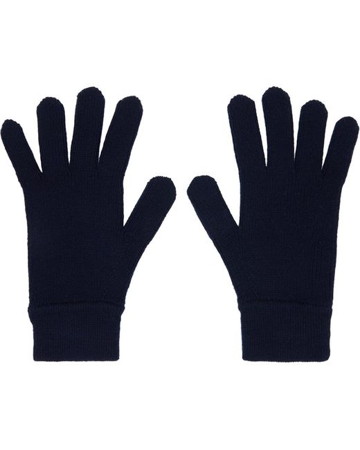 Paul Smith Blue Navy Artist Stripe Gloves for men