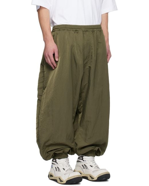 メンズ Hed Mayner Reebokエディション グリーン タフタ トラックパンツ Green
