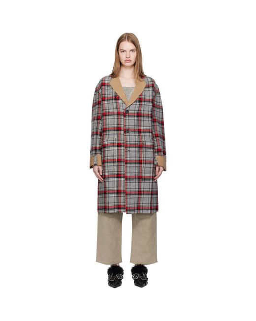 R13 Black Raw Cut Reversible Coat