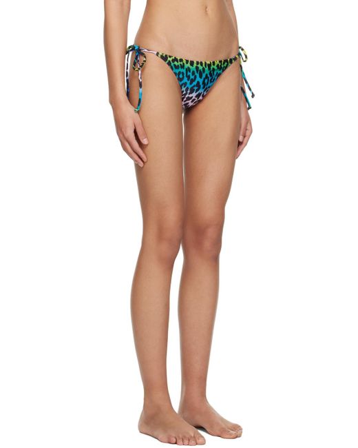 Ganni Black Multicolor Leopard Bikini Bottoms