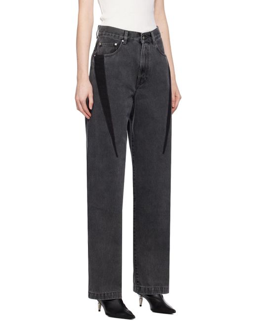 Dion Lee Black Slouchy Darted Jeans