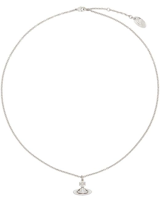 Vivienne Westwood Natural Silver Simonetta Bas Relief Pendant Necklace for men