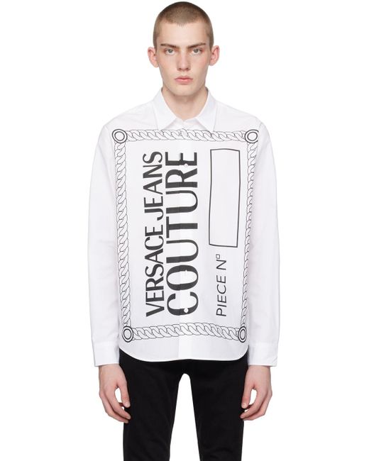 Versace White Piece Number Shirt for men