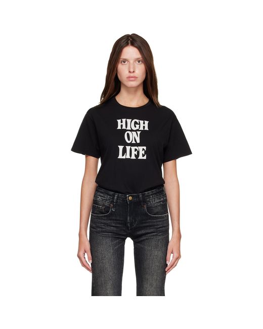 R13 Black 'High On Life' Boy T-Shirt