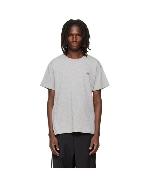 Vivienne Westwood Gray Classic Orb T-Shirt for men