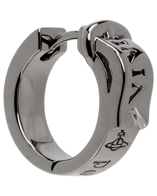 Vivienne Westwood Metallic Bobby Single Hoop Earring for men