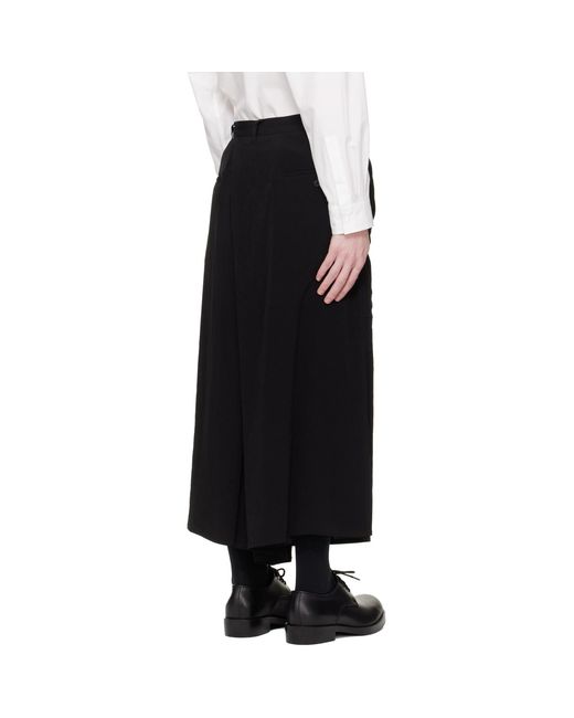 Yohji Yamamoto Black Ta Tuxedo Hakama Trousers for men