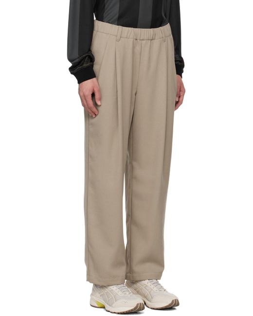 Dime Natural Pleated Trousers