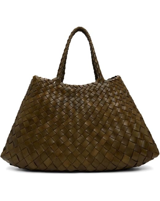 Dragon Diffusion Brown Khaki Santa Croce Small Tote