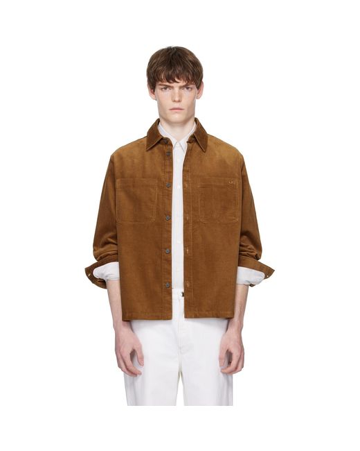 A.P.C. Brown Tan Leon Overshirt for men