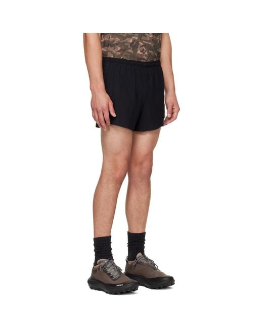 Satisfy Black Space-O 2.5 Running Shorts for men