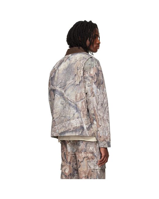 Represent Multicolor Khaki Realtree Trucker Jacket for men