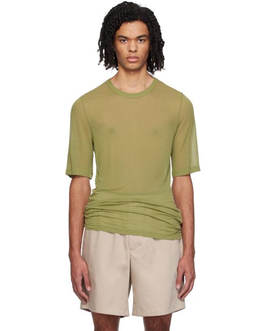 T-shirt semi- vert AMI pour homme en coloris Green