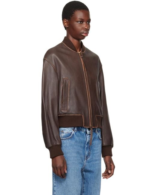 Weekend by Maxmara Multicolor Nappa Leather Bomber Jacket