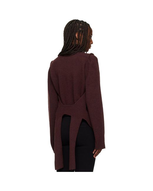 Issey Miyake Red Backpack Knit Turtleneck