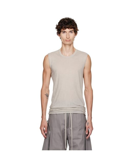 Rick Owens Gray Off- Tower Basic Sl Tank Top for men