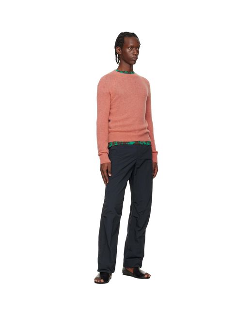 Dries Van Noten Black Taffeta Trousers for men
