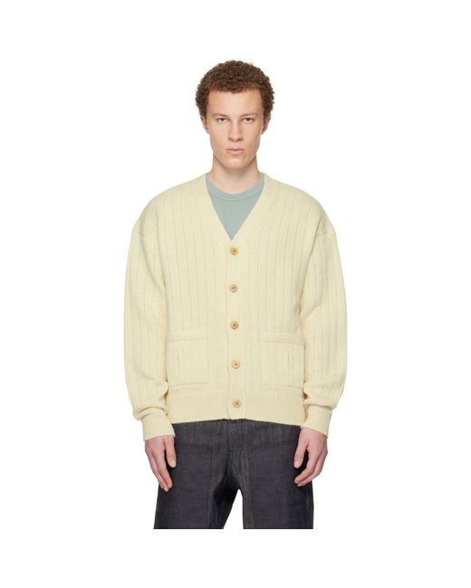Visvim Natural Off- Knit Cardigan for men