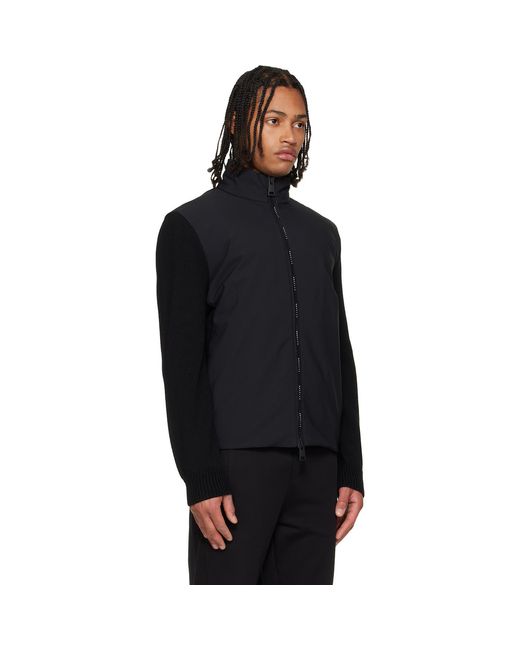 Moncler Black Virgin Wool Down Jacket for men