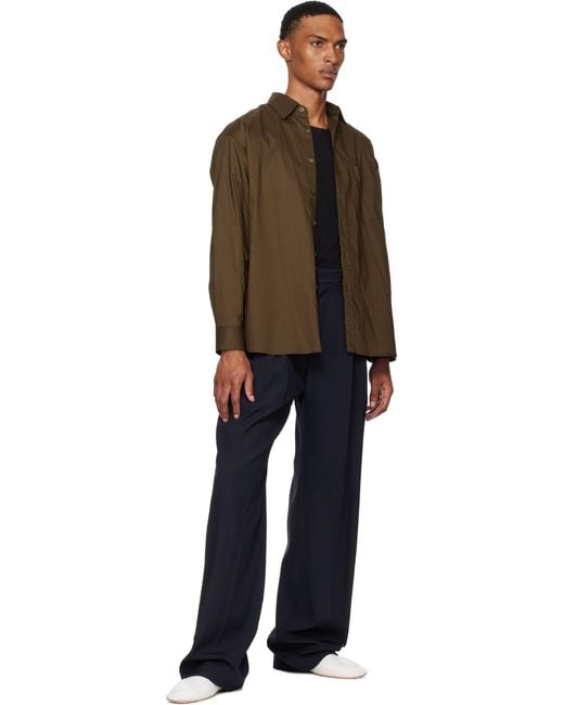 Dries Van Noten Black Leather Loafers for men