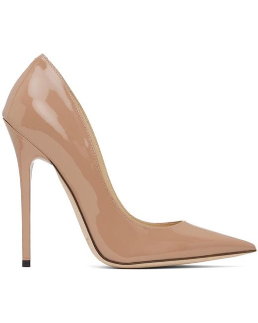Jimmy Choo Metallic Pink Anouk 120 Heels