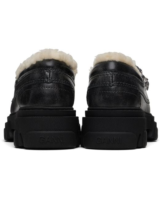 Ganni Black Cleated Derbys