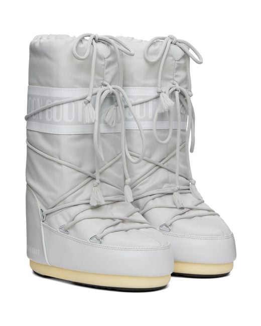 Moon Boot White Icon Nylon Boots for men