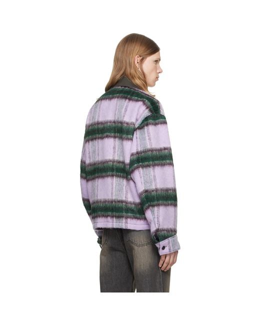 we11done Gray Check Pattern Jacket for men