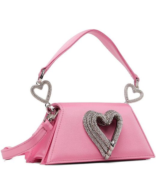 Mach & Mach Mini Triple Heart Samantha Bag in Pink | Lyst