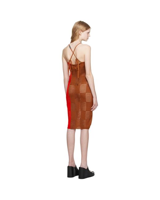 ANDERSSON BELL Red Keira Midi Dress