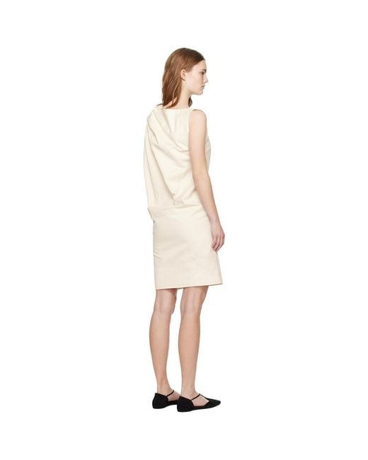 Totême  Black Toteme Off White Shoulder-twist Midi Dress