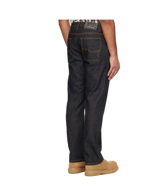 Dime Black Straight Jeans for men