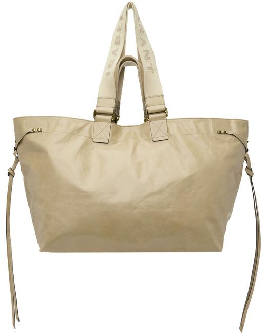 Isabel Marant Natural Beige Wardy Leather Tote