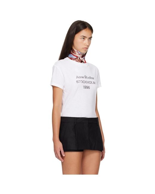 Acne White Logo T-Shirt