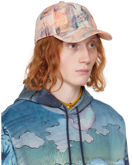 Paul Smith Blue Pink Narcissus Cap for men