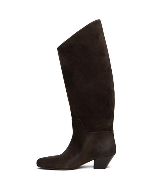 Marsèll Black Goccio Reversed Leather Tall Boots