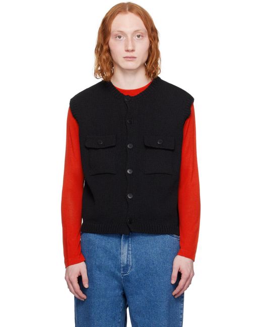 Cordera Black Pockets Vest for men