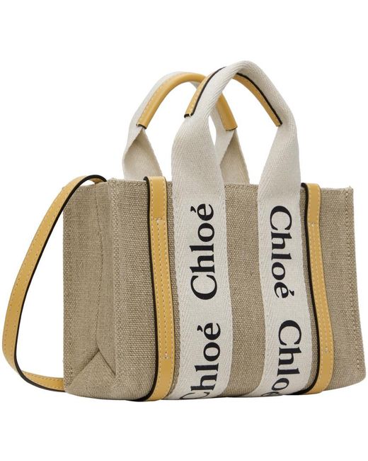 Chloé Metallic Beige Mini Woody Bag