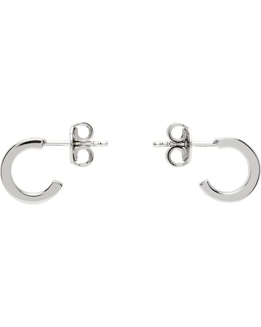 MM6 by Maison Margiela Metallic Numeric Minimal Signature Hoop Earrings
