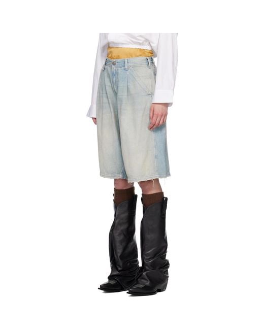 R13 Black Ssense Exclusive Baggy Jesse Carpenter Denim Shorts