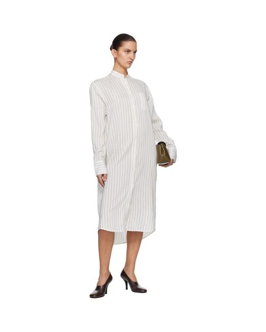 Totême Black Striped Summer Tunic Midi Dress