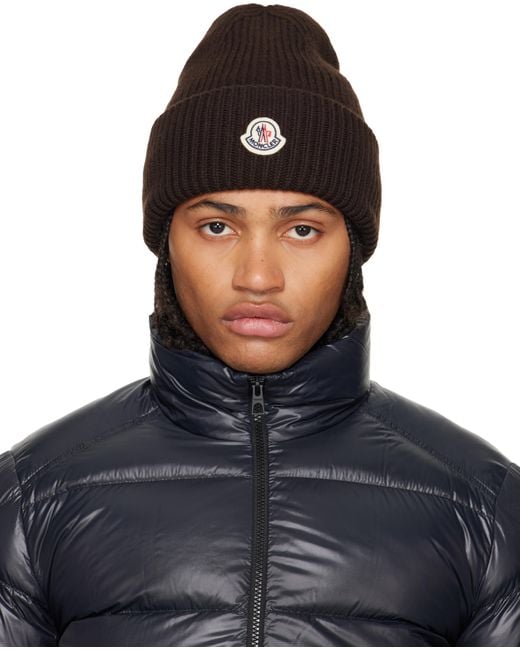 Moncler Black Wool & Cashmere Beanie for men