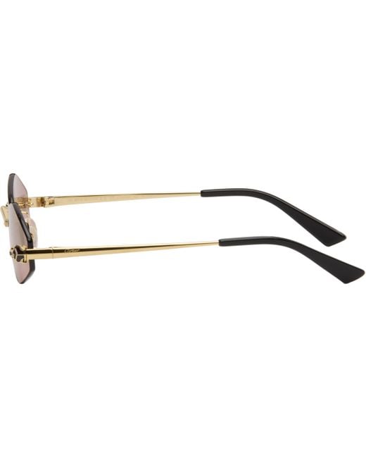 Cartier Black Panthère De Sunglasses for men